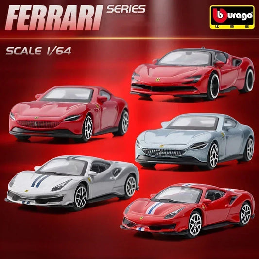 Burago 1:64 Ferrari Series SF90 488P Roma F430 F12 Mô hình xe hợp kim Bộ sưu tập quà tặng ngày lễ Mô hình xe