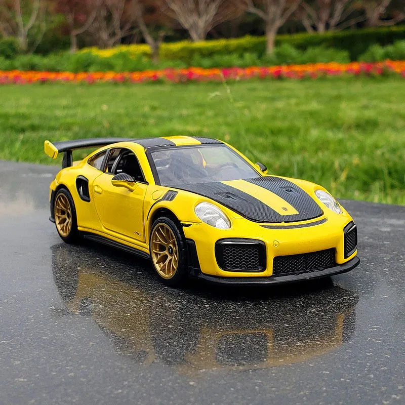 1:32 Porsche 911 GT2 RS Siêu xe Hợp kim Diecast Xe &amp; Đồ chơi Xe mô hình Âm thanh &amp; Ánh sáng