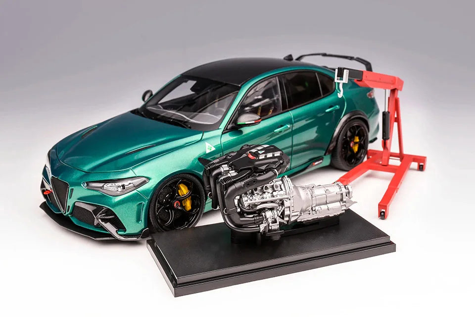 Mô hình xe ô tô hợp kim hoàn toàn mở MOTORHELIX Alfa Romeo Giulia GTAm tỷ lệ 1/18