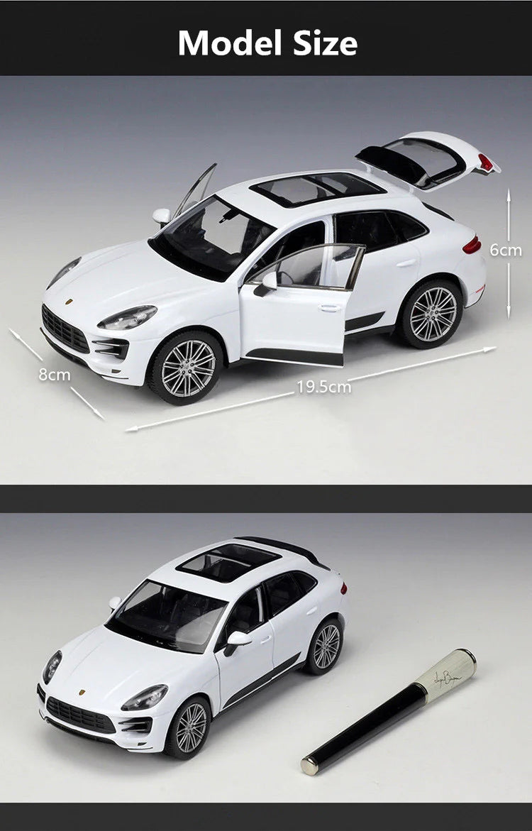 WELLY 1:24 Porsche Macan Turbo SUV Alloy Diecast Car Model Metal Car Model High Simulation