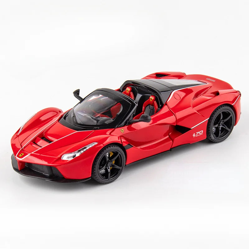 Đồ chơi mô hình xe đua hợp kim Ferrari Laferrari mui trần bằng kim loại Diecast mô phỏng xe hơi