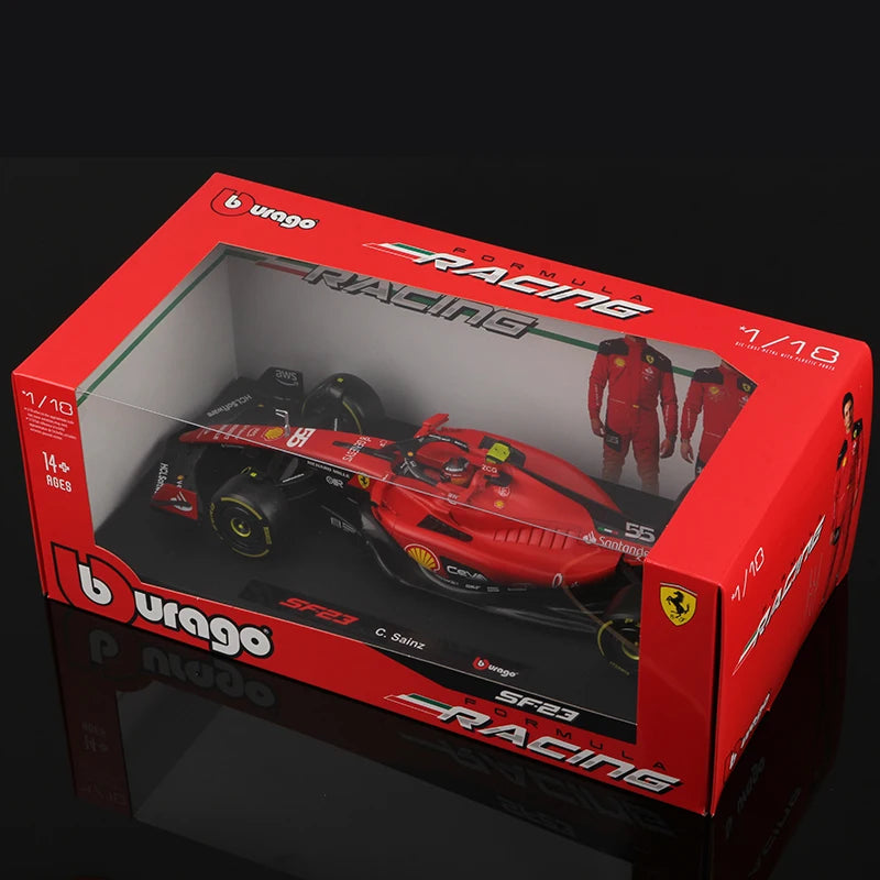 Bburago 1:18 SF24 F1 Model Ferrari Formula Racing Alloy Car Toy 2024 Season 16# Charles Leclerc 55# Carlos Sainz