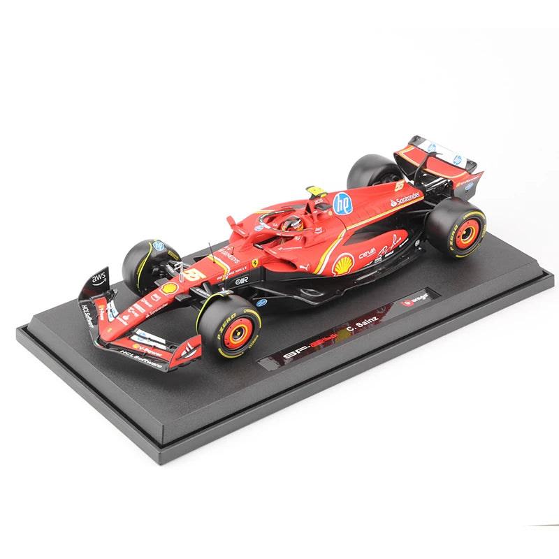 Bburago 1:18 SF24 F1 Model Ferrari Formula Racing Alloy Car Toy 2024 Season 16# Charles Leclerc 55# Carlos Sainz