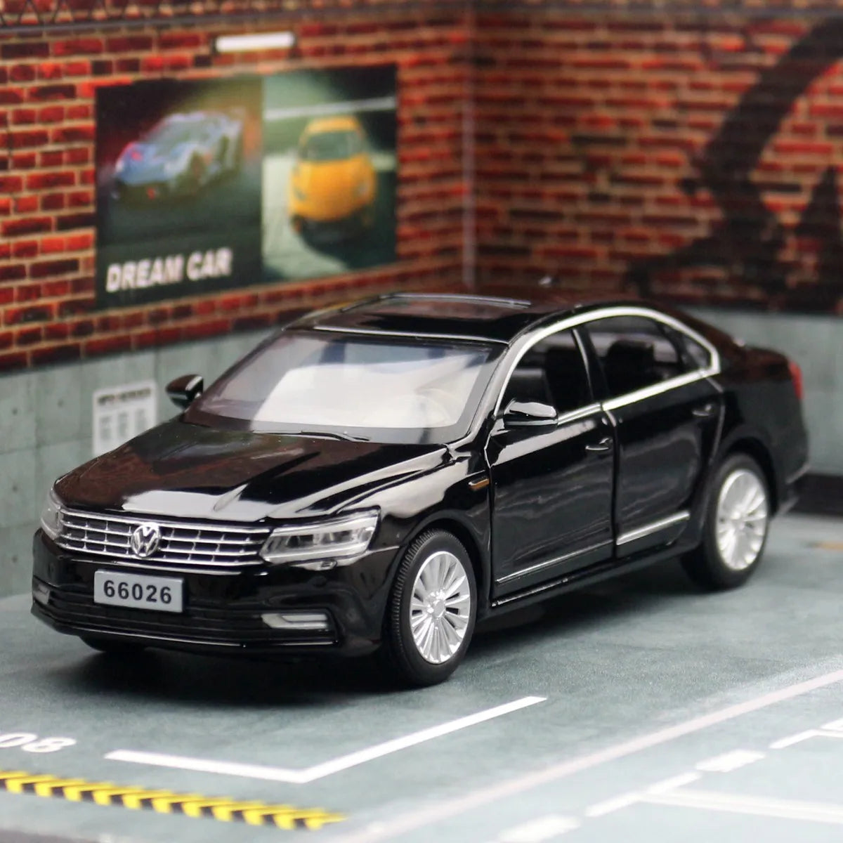 Volkswagen Passat 1/32 Diecast Metal Alloy Toy Car Model Miniature Sound and Light