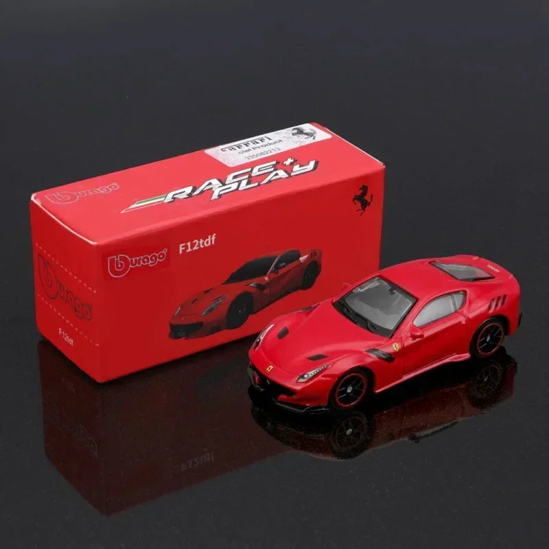 Burago 1:64 Ferrari Series SF90 488P Roma F430 F12 Mô hình xe hợp kim Bộ sưu tập quà tặng ngày lễ Mô hình xe