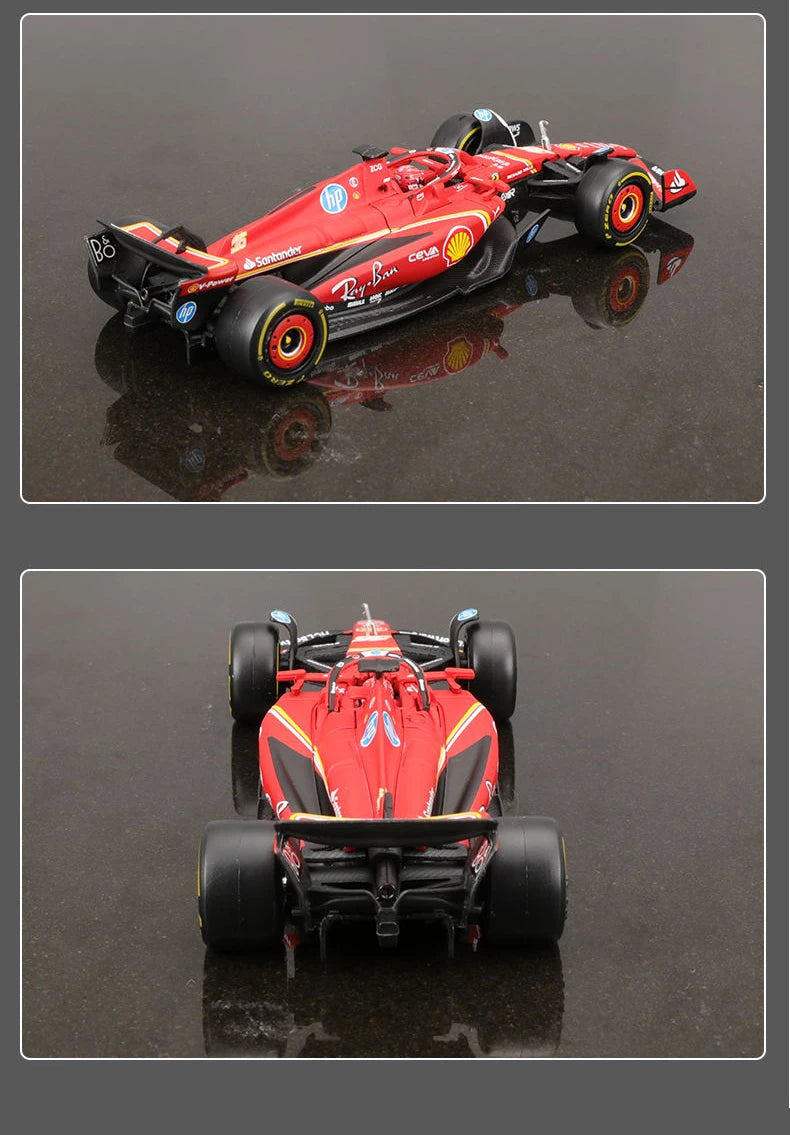 Bburago 1:43 Ferrari SF24 F1 Car Model 2024 Season 16# Leclerc 55# Sainz Alloy Luxury Vehicle Diecast Formula Racing Toy Gift