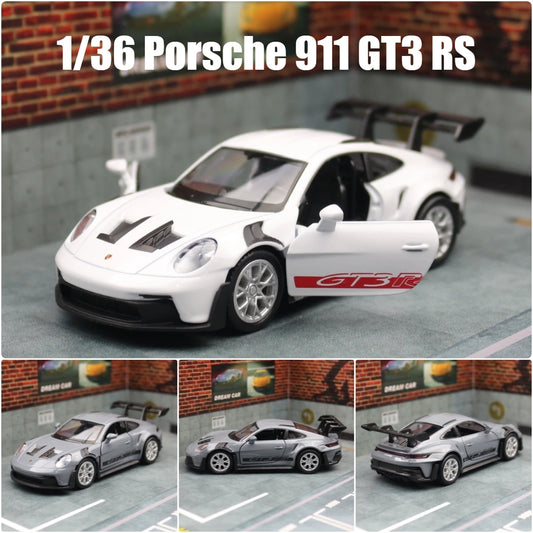 Mô hình xe đồ chơi Porsche 911 GT3 RS 1/36 dành cho trẻ em RMZ CiTY Miniature Racing Free Wheels Kéo lùi Diecast Metal Collection Gift