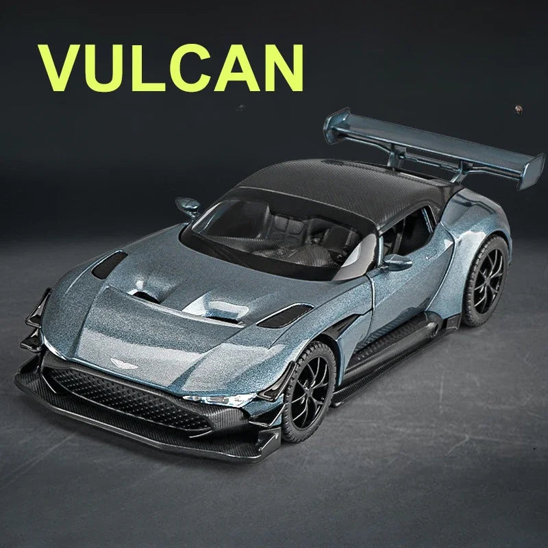 Diecast 1:32 Aston Martin Vulcan Mô hình xe hơi hợp kim mô phỏng Quà tặng có đèn âm thanh Voiture Miniature