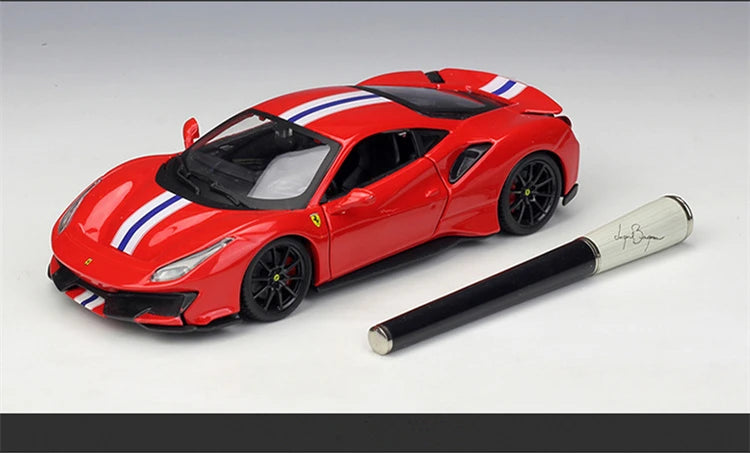 Bburago 1:24 Ferrari 488 PIsta Mô hình xe thể thao bằng hợp kim Diecast Metal Racing Car Vehicles Model High Simulation Children Toy Gift