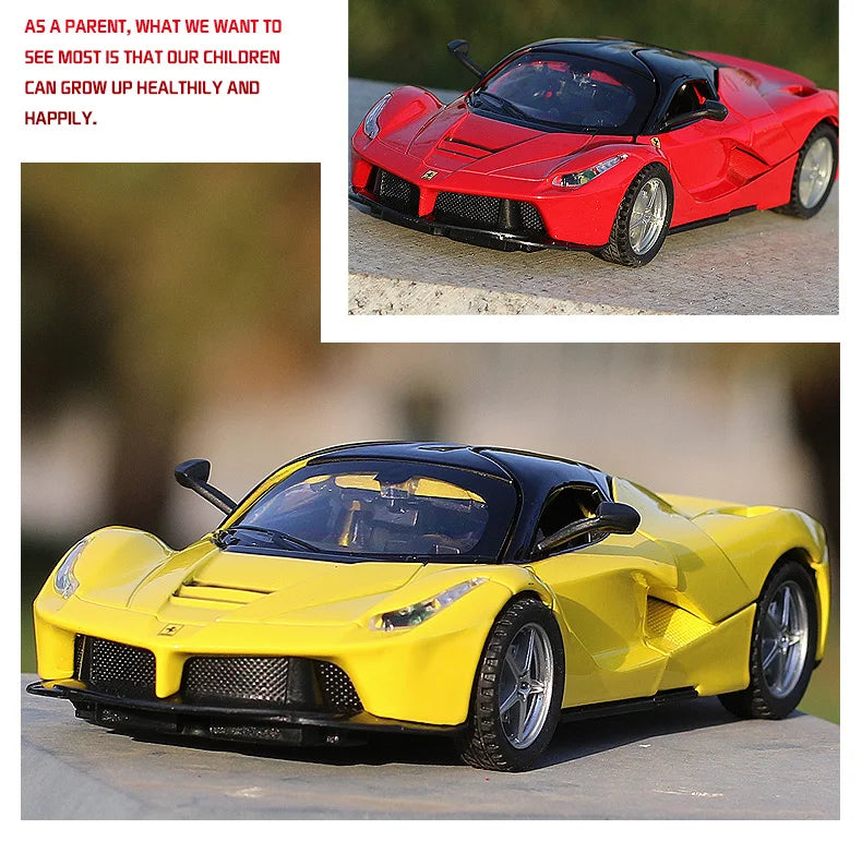 Đồ chơi xe hơi hợp kim Ferrari Laferrari FXXK Diecasts Đồ chơi xe hơi Bộ sưu tập mô hình xe hơi có âm thanh và ánh sáng