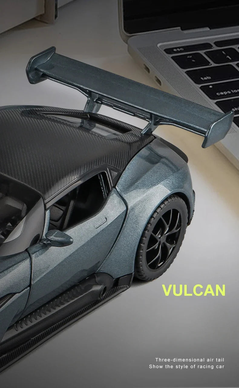 Diecast 1:32 Aston Martin Vulcan Mô hình xe hơi hợp kim mô phỏng Quà tặng có đèn âm thanh Voiture Miniature