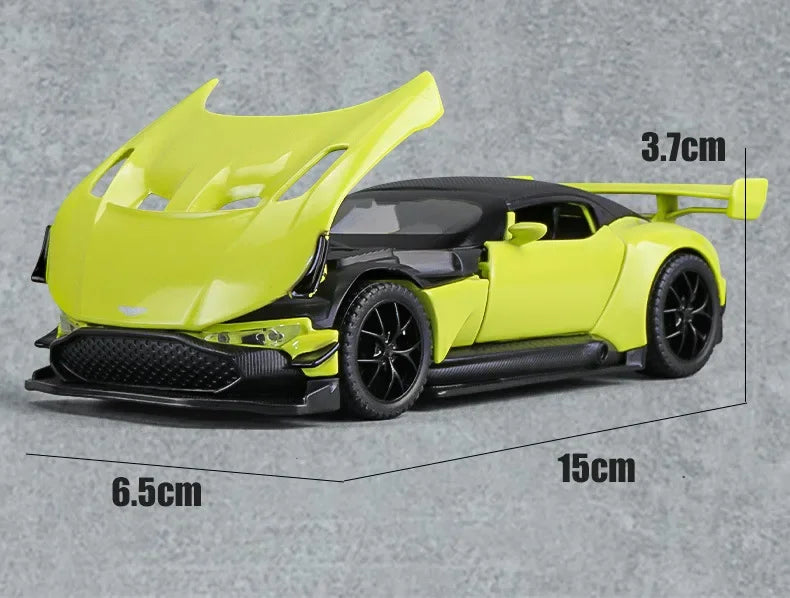 Diecast 1:32 Aston Martin Vulcan Mô hình xe hơi hợp kim mô phỏng Quà tặng có đèn âm thanh Voiture Miniature