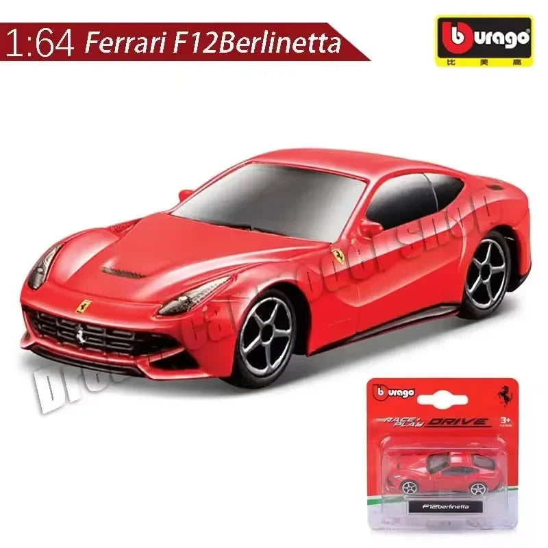 Burago 1:64 Ferrari Series SF90 488P Roma F430 F12 Mô hình xe hợp kim Bộ sưu tập quà tặng ngày lễ Mô hình xe