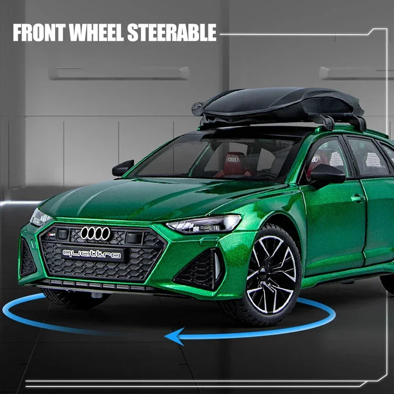 Audi RS6 Station Wagon Diecast Metal Alloy Model Car Toy Car Collection Simulation Sound & Light