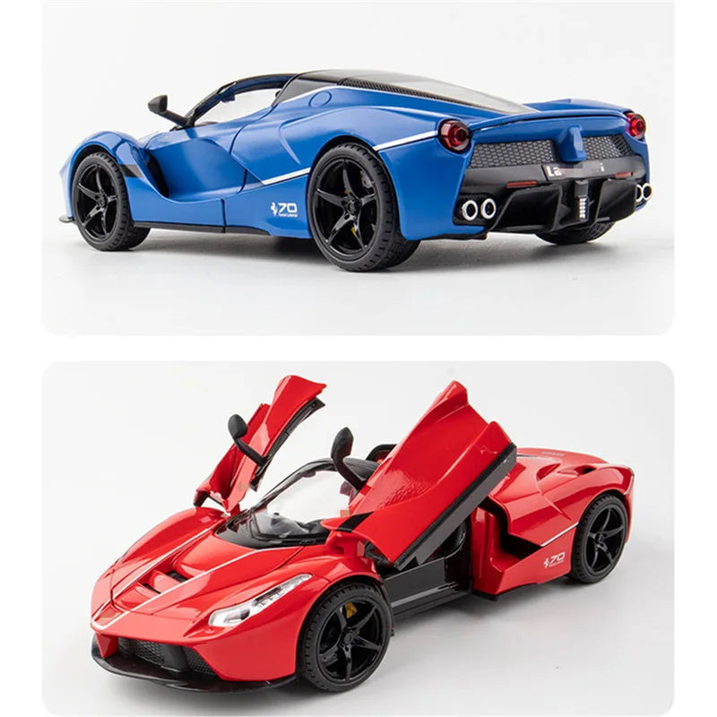 1:24 Ferraris Laferrari Hợp kim Mở Mô hình xe thể thao Diecasts &amp; Đồ chơi Xe Mô hình xe đồ chơi bằng kim loại Mô phỏng Âm thanh Ánh sáng Quà tặng