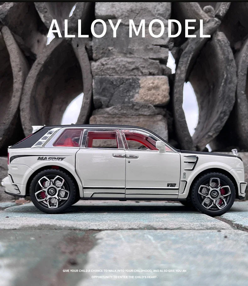 1:24 Rolls Royce SUV Cullinan Masory Alloy Luxy Car Model Diecasts Metal Toy Car Model Simulation Sound and Light Children Gift