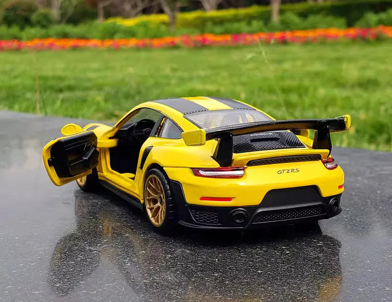 1:32 Porsche 911 GT2 RS Siêu xe Hợp kim Diecast Xe &amp; Đồ chơi Xe mô hình Âm thanh &amp; Ánh sáng