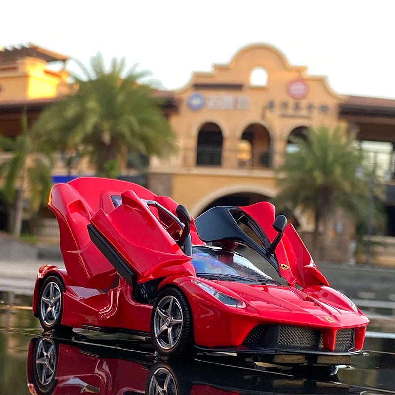 Mô hình xe thể thao hợp kim Laferrari Diecasts Xe đồ chơi bằng kim loại Mô hình xe mô phỏng cao Âm thanh và ánh sáng