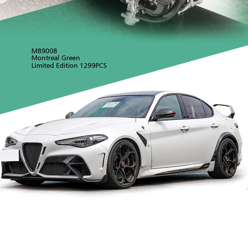 Mô hình xe ô tô hợp kim hoàn toàn mở MOTORHELIX Alfa Romeo Giulia GTAm tỷ lệ 1/18