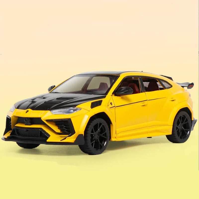 URUS SUV alloy sports car model modified metal off-road vehicle model simulation sound and light