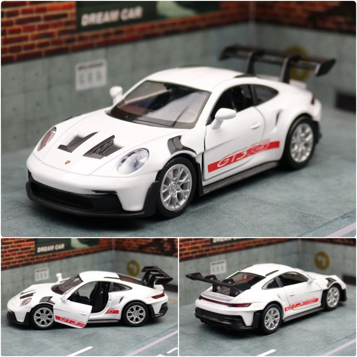 1:36 Porsche 911 992 GT3 RS Diecast Alloy Racing Car Model Metal Toy Sports Model High Simulation