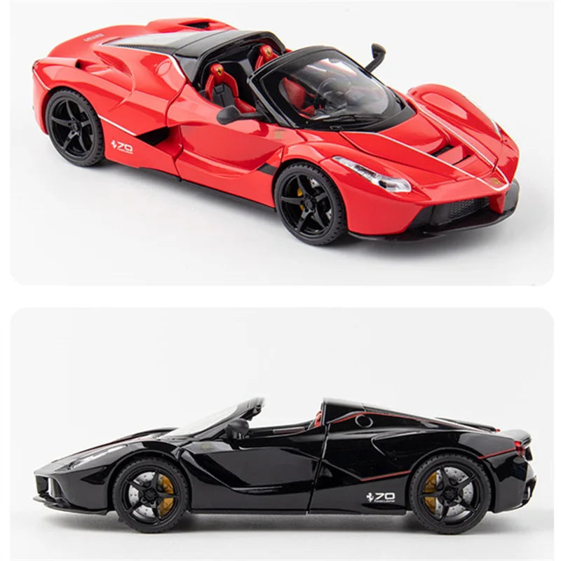 1:24 Ferraris Laferrari Hợp kim Mở Mô hình xe thể thao Diecasts &amp; Đồ chơi Xe Mô hình xe đồ chơi bằng kim loại Mô phỏng Âm thanh Ánh sáng Quà tặng