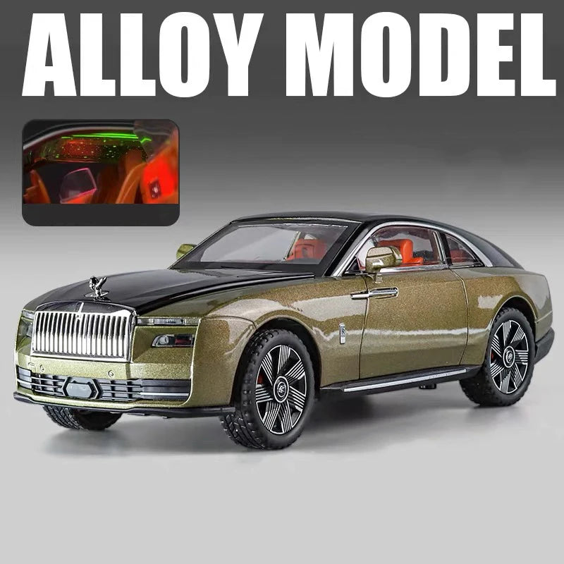 Xe ô tô đồ chơi Rolls Royce Spectre hợp kim đúc tỉ lệ 1/24 có âm thanh và ánh sáng, đồ chơi trẻ em, quà tặng sinh nhật