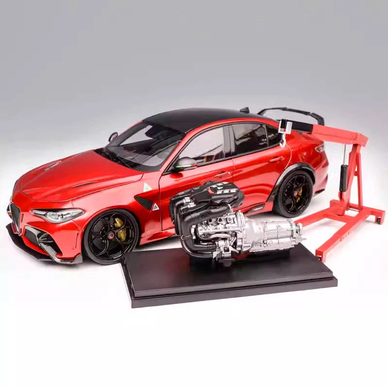 Mô hình xe ô tô hợp kim hoàn toàn mở MOTORHELIX Alfa Romeo Giulia GTAm tỷ lệ 1/18