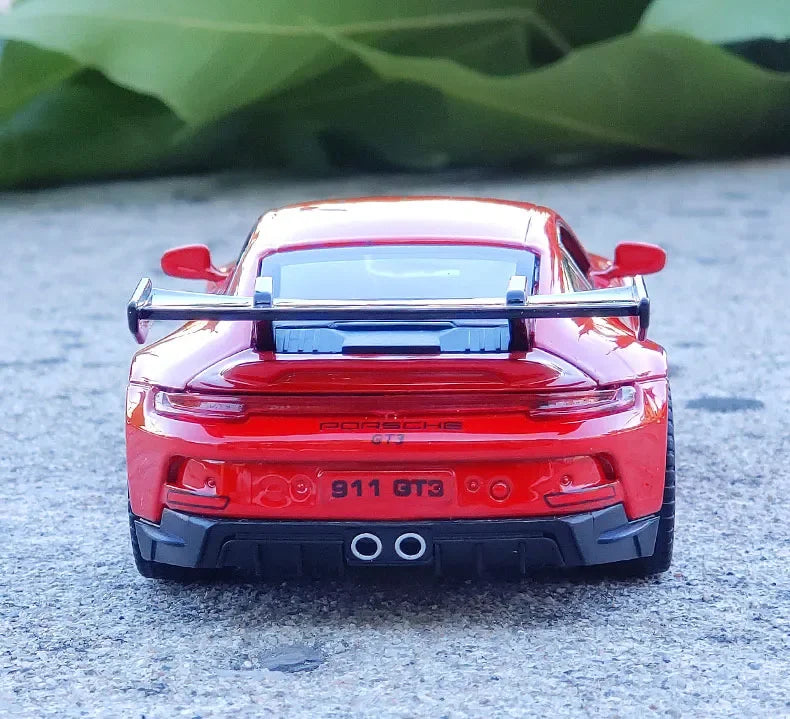 Mô hình xe hơi hợp kim Porsche 911 GT3 Supercar tỷ lệ 1:32 mới có đèn âm thanh kéo lùi Bộ sưu tập đồ chơi mô hình đúc khuôn trang trí