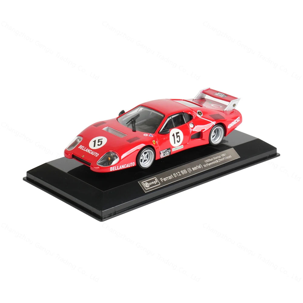 Bburago 1:43 Ferrari 512 BB II Serie 1981 Xe mô hình tĩnh đúc nguyên khối Đồ chơi xe đua