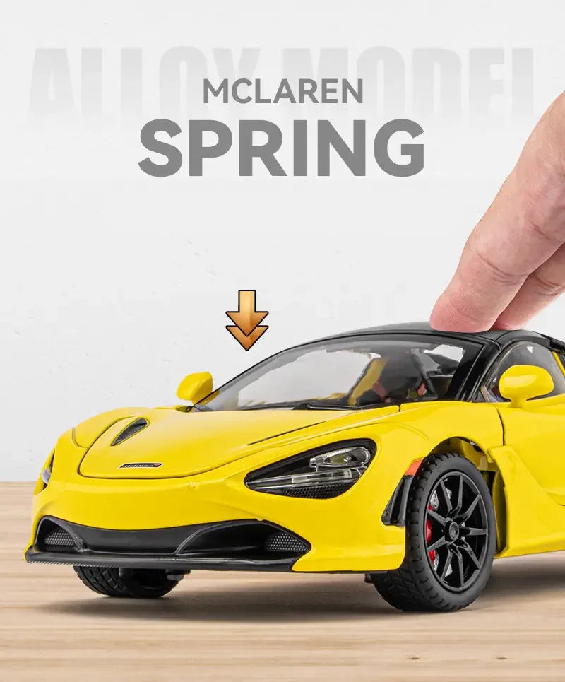 Mô hình xe đua hợp kim đúc McLaren 720S Mô hình xe thể thao bằng kim loại Mô phỏng âm thanh và ánh sáng