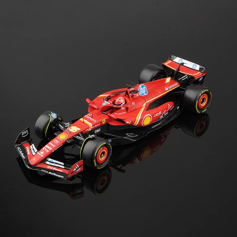 Bburago 1:18 SF24 F1 Model Ferrari Formula Racing Alloy Car Toy 2024 Season 16# Charles Leclerc 55# Carlos Sainz