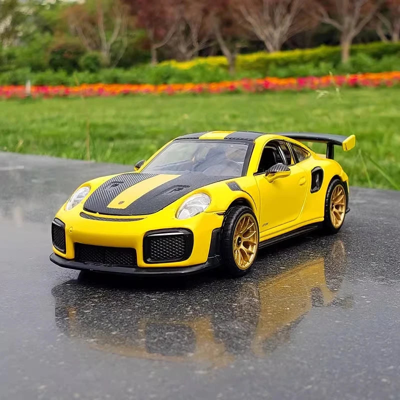 1:32 Porsche 911 GT2 RS Siêu xe Hợp kim Diecast Xe &amp; Đồ chơi Xe mô hình Âm thanh &amp; Ánh sáng