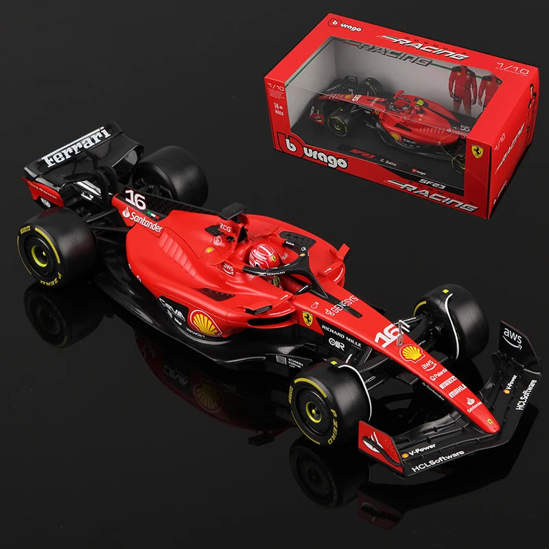 Bburago 1:18 SF24 F1 Model Ferrari Formula Racing Alloy Car Toy 2024 Season 16# Charles Leclerc 55# Carlos Sainz