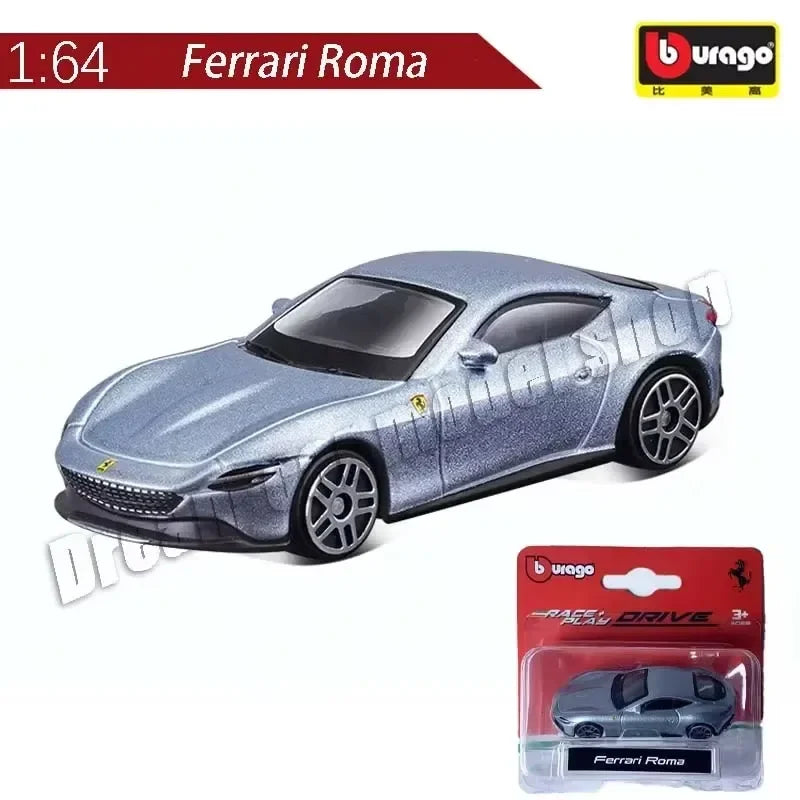 Burago 1:64 Ferrari Series SF90 488P Roma F430 F12 Mô hình xe hợp kim Bộ sưu tập quà tặng ngày lễ Mô hình xe