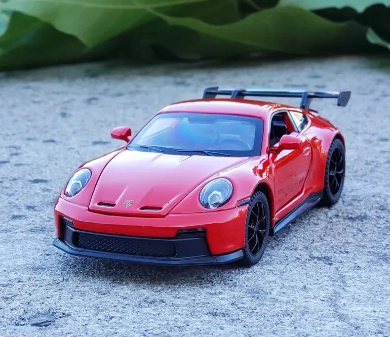 Mô hình xe hơi hợp kim Porsche 911 GT3 Supercar tỷ lệ 1:32 mới có đèn âm thanh kéo lùi Bộ sưu tập đồ chơi mô hình đúc khuôn trang trí