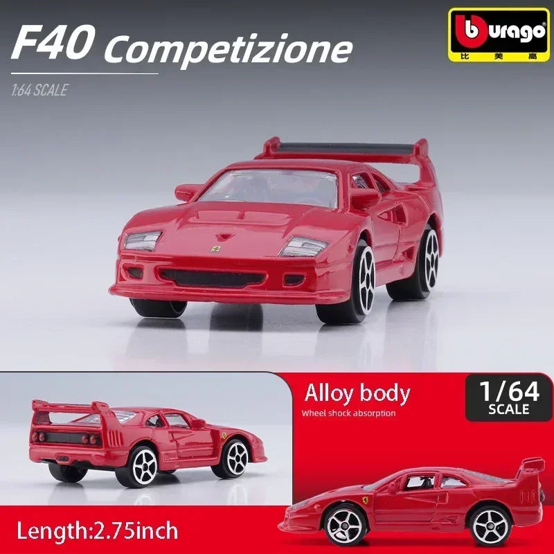 Burago 1:64 Ferrari Series SF90 488P Roma F430 F12 Mô hình xe hợp kim Bộ sưu tập quà tặng ngày lễ Mô hình xe