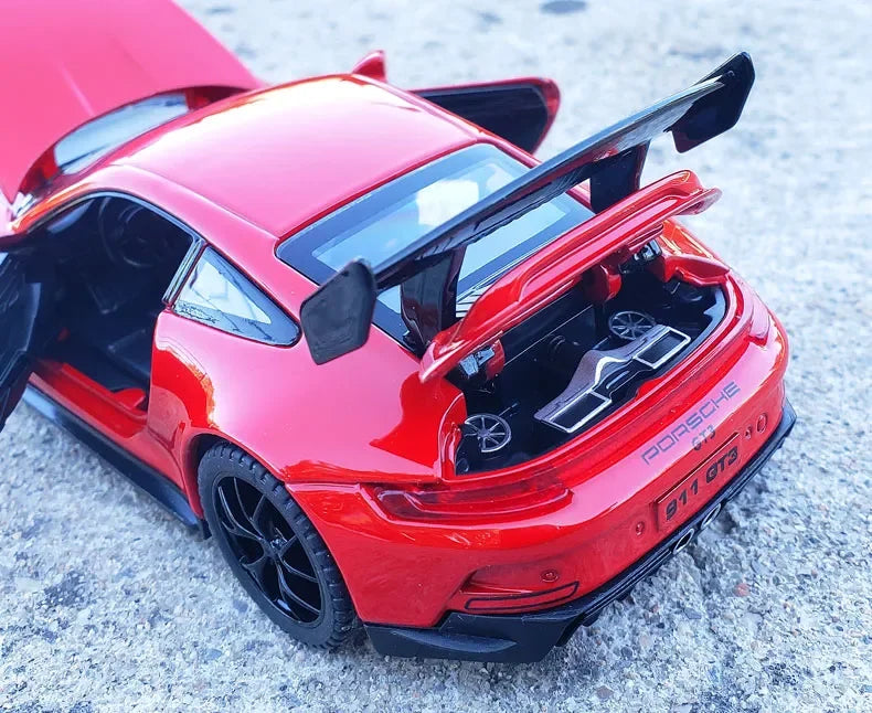 Mô hình xe hơi hợp kim Porsche 911 GT3 Supercar tỷ lệ 1:32 mới có đèn âm thanh kéo lùi Bộ sưu tập đồ chơi mô hình đúc khuôn trang trí