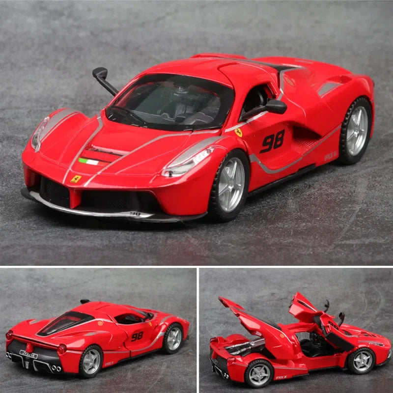 Đồ chơi xe hơi hợp kim Ferrari Laferrari FXXK Diecasts Đồ chơi xe hơi Bộ sưu tập mô hình xe hơi có âm thanh và ánh sáng