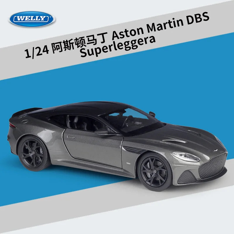 Welly 1:24 Aston Martin DBS Superleggera Alloy Car Model Diecasts & Toy Cars Gift Collection Non-Remote Control Type B156