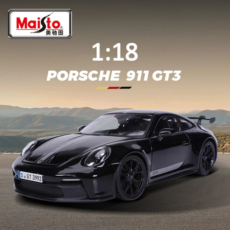 Maisto 1:18 Porsche 911 GT3 Lamborghini V12  Simulation Alloy Diecast Car Model Toys Ornaments Sports Car Gift Collection