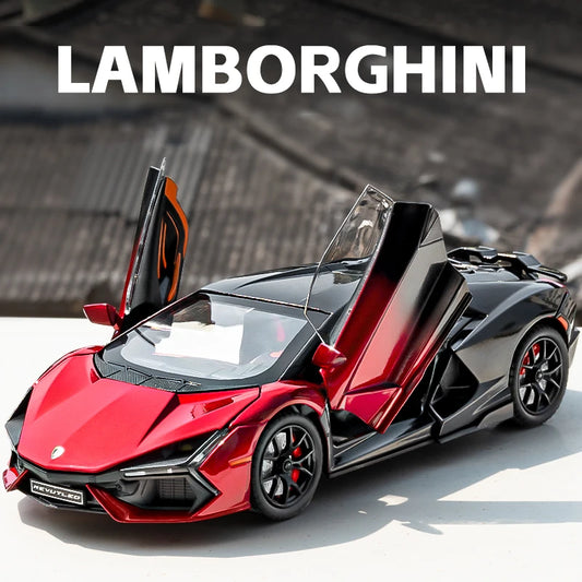 Lamborghini Revuelto Siêu xe Xe hợp kim Diecasts &amp; Xe đồ chơi Xe mô hình Xe đồ chơi bằng kim loại Bộ sưu tập âm thanh &amp; ánh sáng