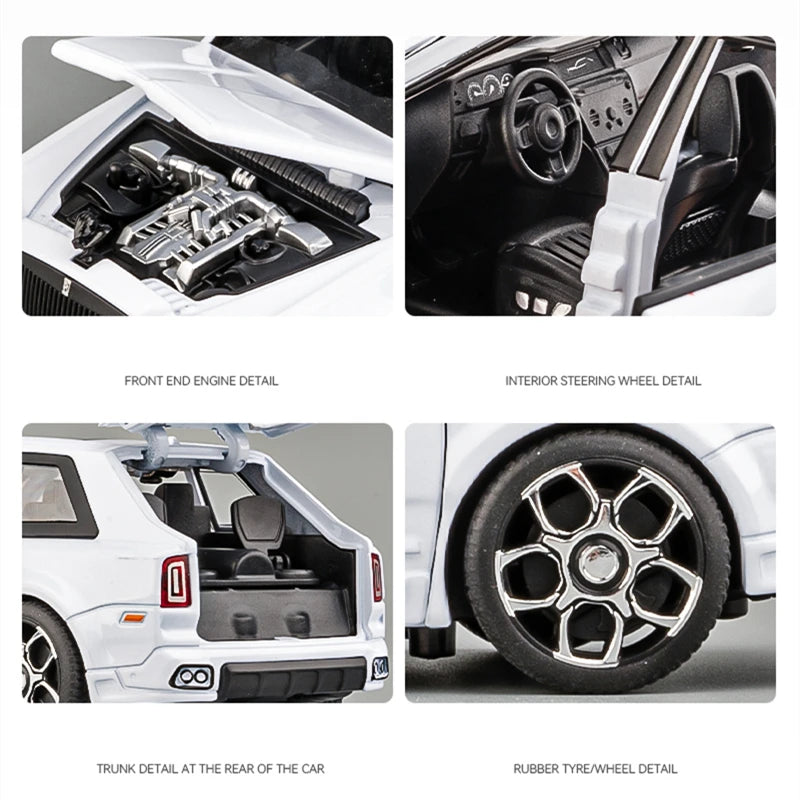 Rolls Royce Cullinan SUV hợp kim Luxy mô hình xe hơi Diecast kim loại đồ chơi xe hơi mô phỏng âm thanh và ánh sáng