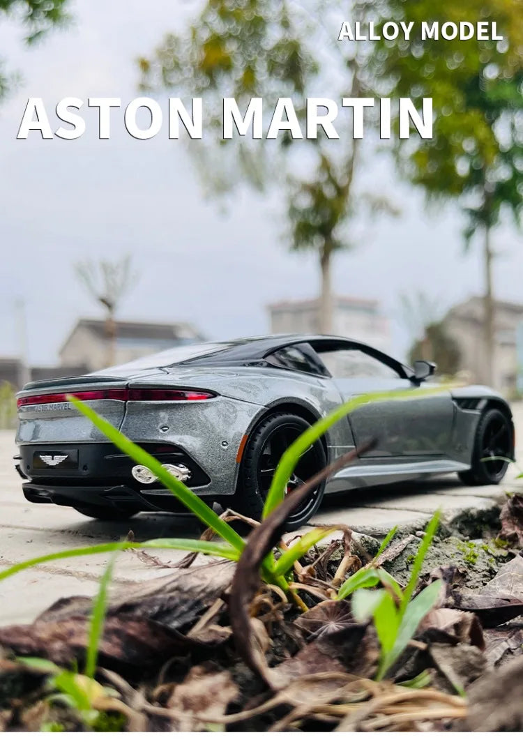 1/22 Aston Martin DBS Alloy Car Model With Sound Light Pullback Diecast Toy Vehicles Collective Miniature Voiture Boy Toy Gift