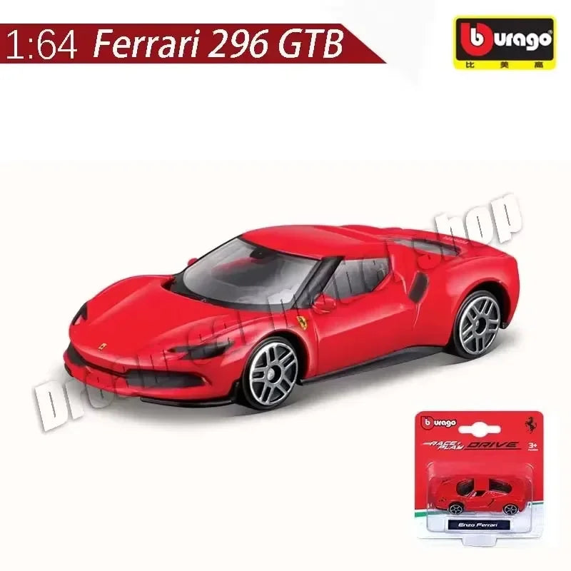 Burago 1:64 Ferrari Series SF90 488P Roma F430 F12 Mô hình xe hợp kim Bộ sưu tập quà tặng ngày lễ Mô hình xe