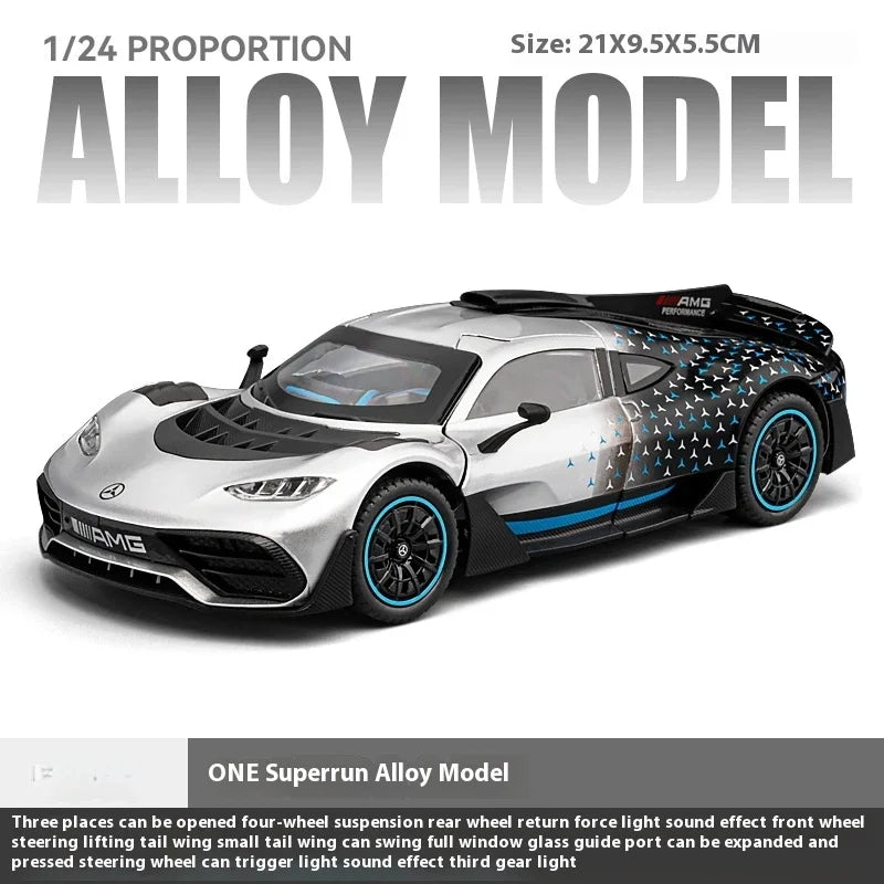 Mercedes Benz AMG ONE Racing Diecast Metal Alloy Car Model Sound & Light Collectible Hobby Decorative Gift