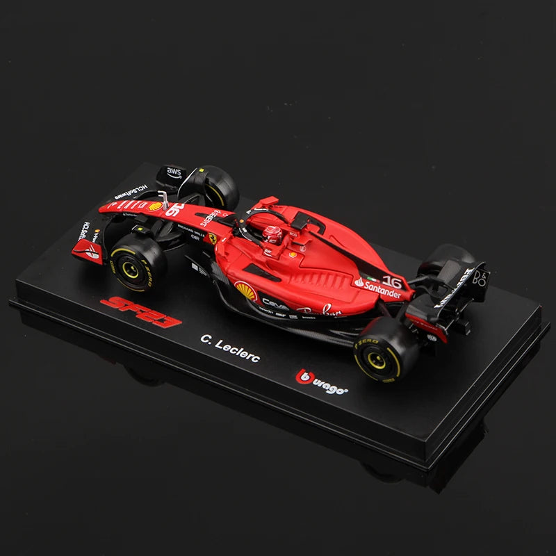 Bburago 1:43 Ferrari SF23 Xe hợp kim SF-23 Formula Racing Đồ chơi đúc Charles Leclerc 16# Carlos Sainz 55# Mô hình F1