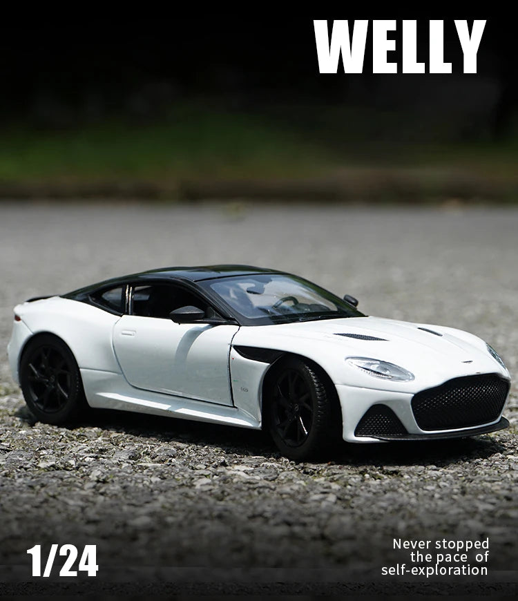 WELLY 1:24 Aston Martin DBS Superlaggera Alloy Car Model Diecast Vehicle Model Toy High Simitation Toy Children Gifts Collection