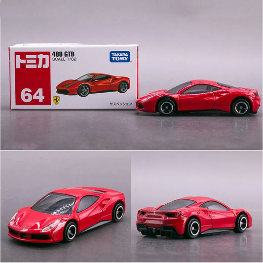 Takara Tomy Ferrari 488 GTB Alloy Cars Diecasts & Toys Model Cars Miniature Model Cars