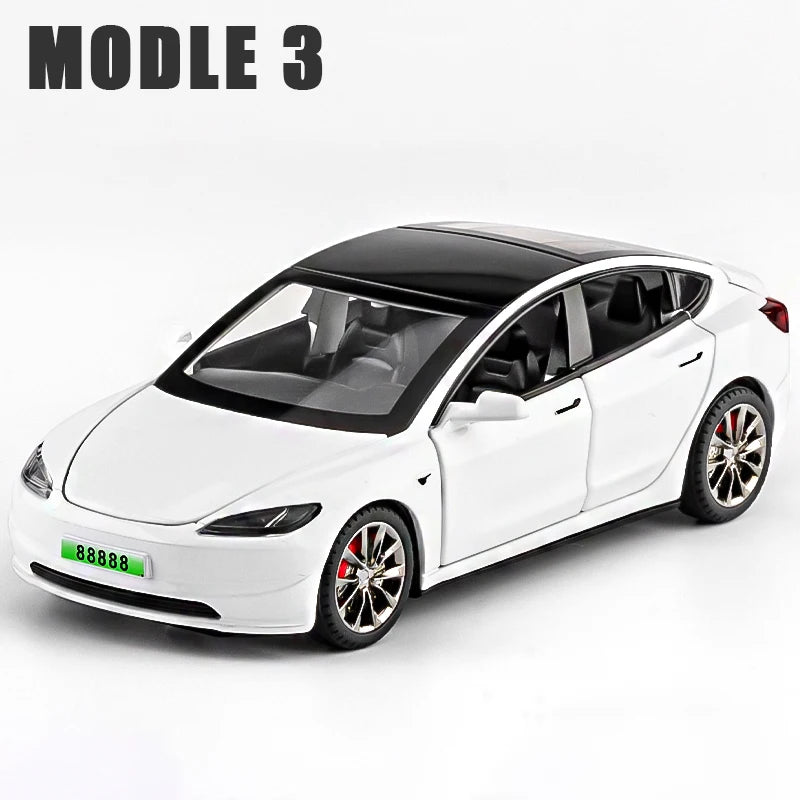 2024 NEW Model3 Model 3 Diecasts Alloy Car Model Toys Metal Die Cast Sound and Light